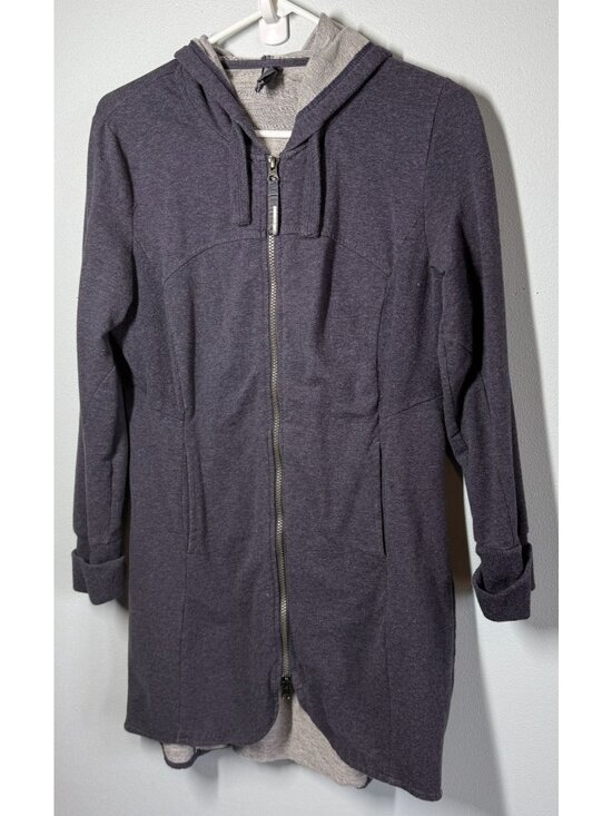 Mondetta Jackets & Blazers - Mondetta Womens Andrea Full Zip Length Hooded Jacket Size Medium Navy Blue